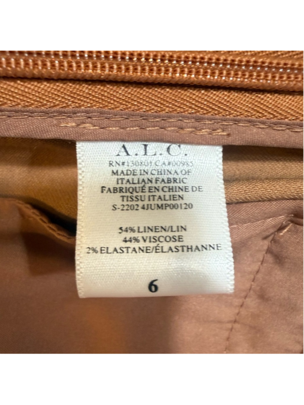 A.L.C. Mila Tan Jumpsuit, Noisette - Picture 10 of 11